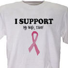 Personalized Breast Cancer Awareness  T-shirt - I support Design
